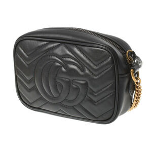 Gucci Black GG Marmont Bag Leather Quilted Shoulder
